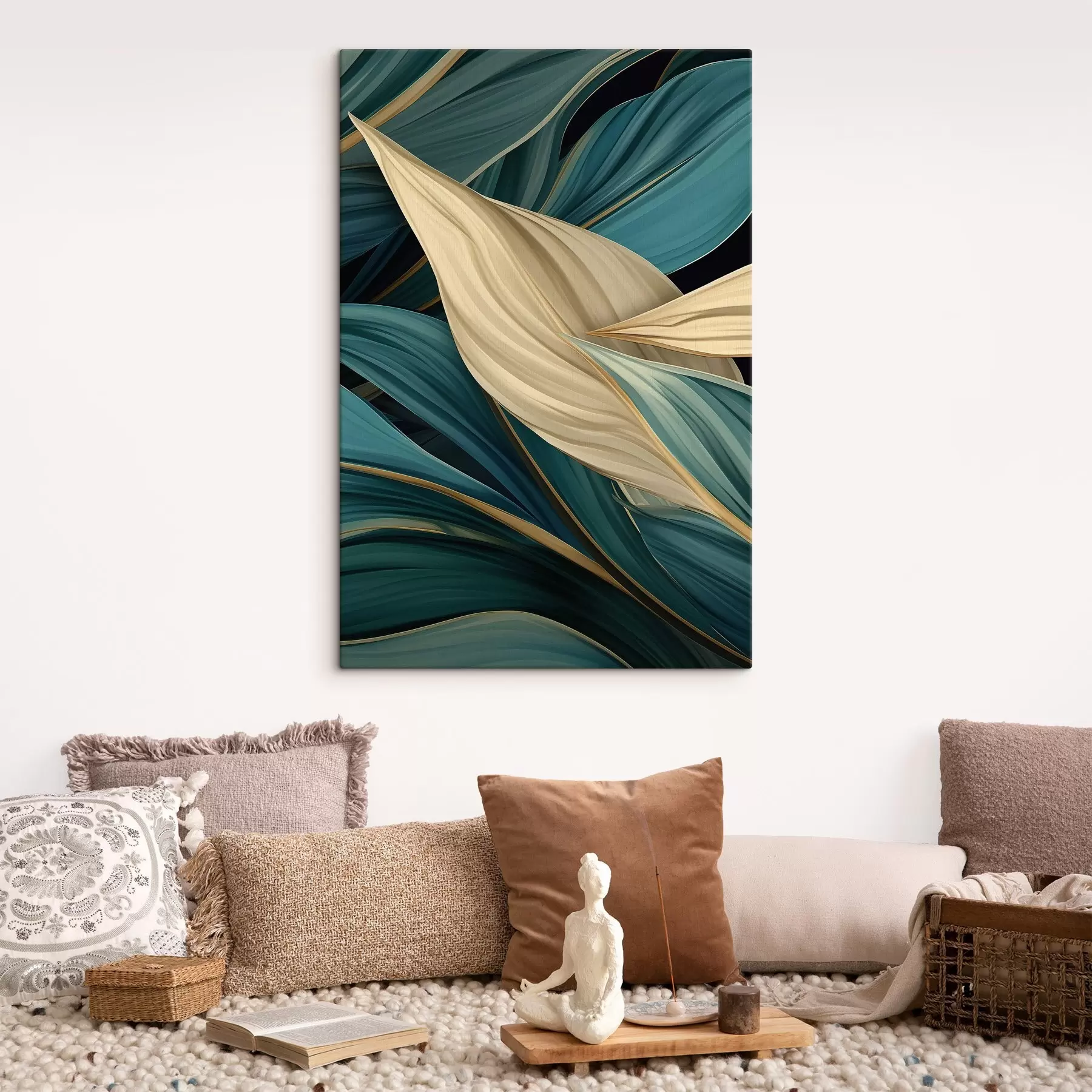 murales de pared Hojas abstractas grandes s46880