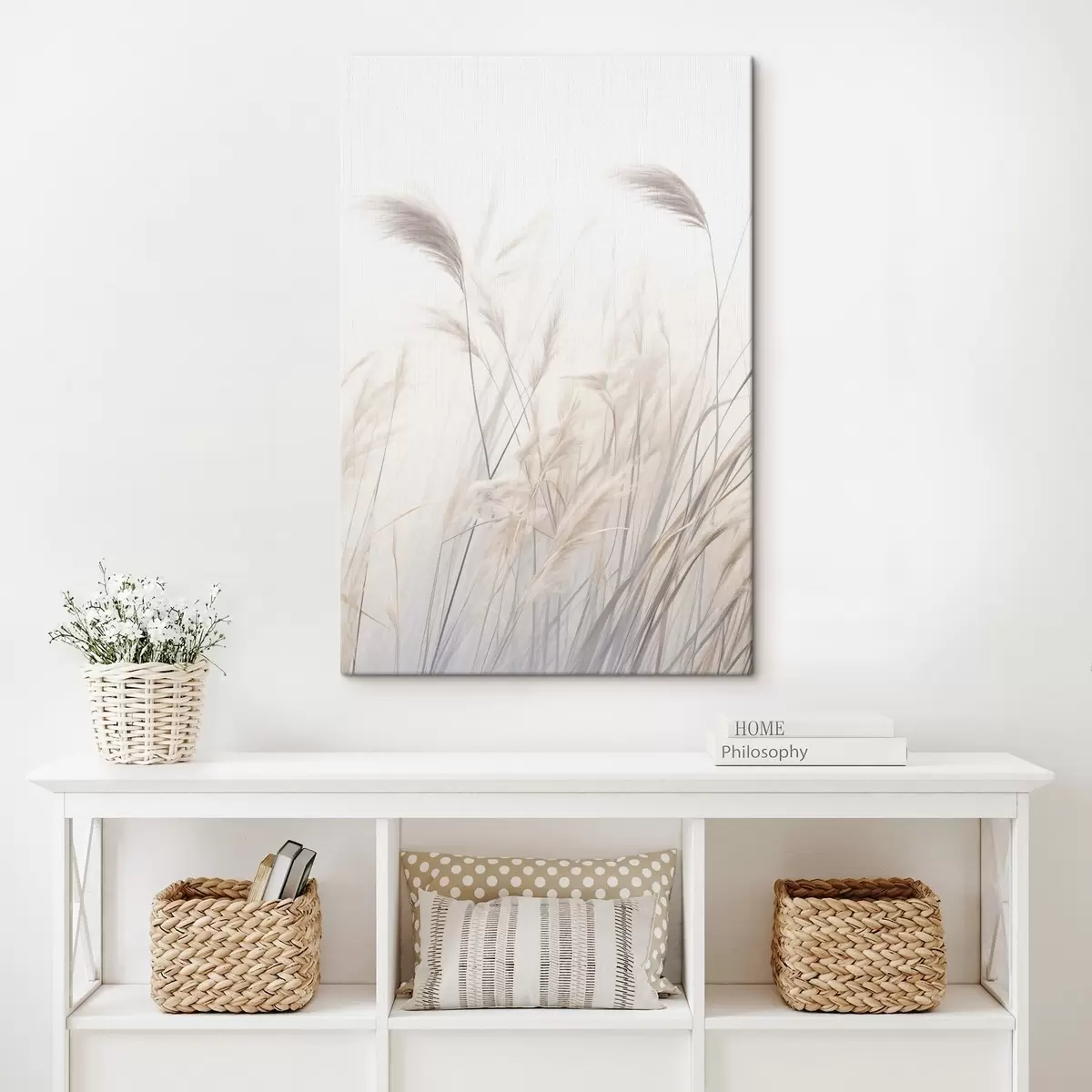 murales de pared Plantas delicadas sobre un fondo claro s46884