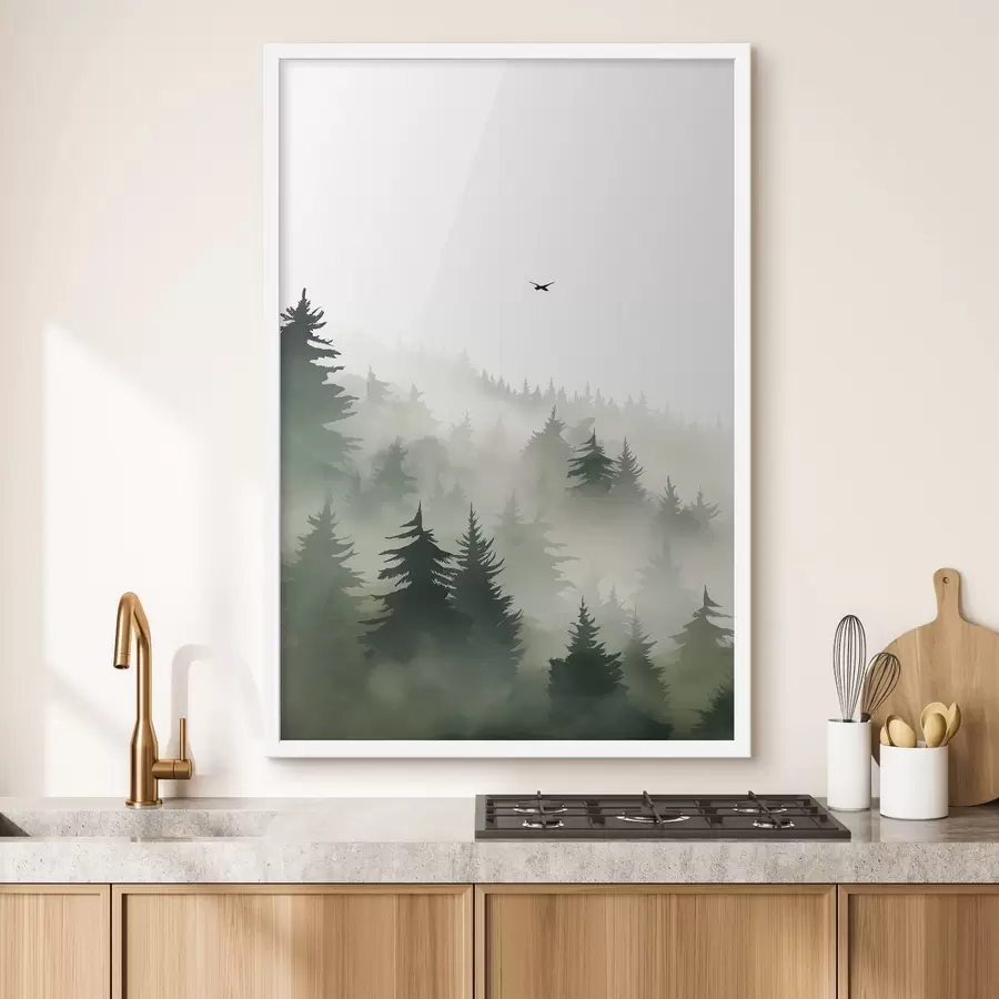 murales de pared Bosque en la niebla f46875