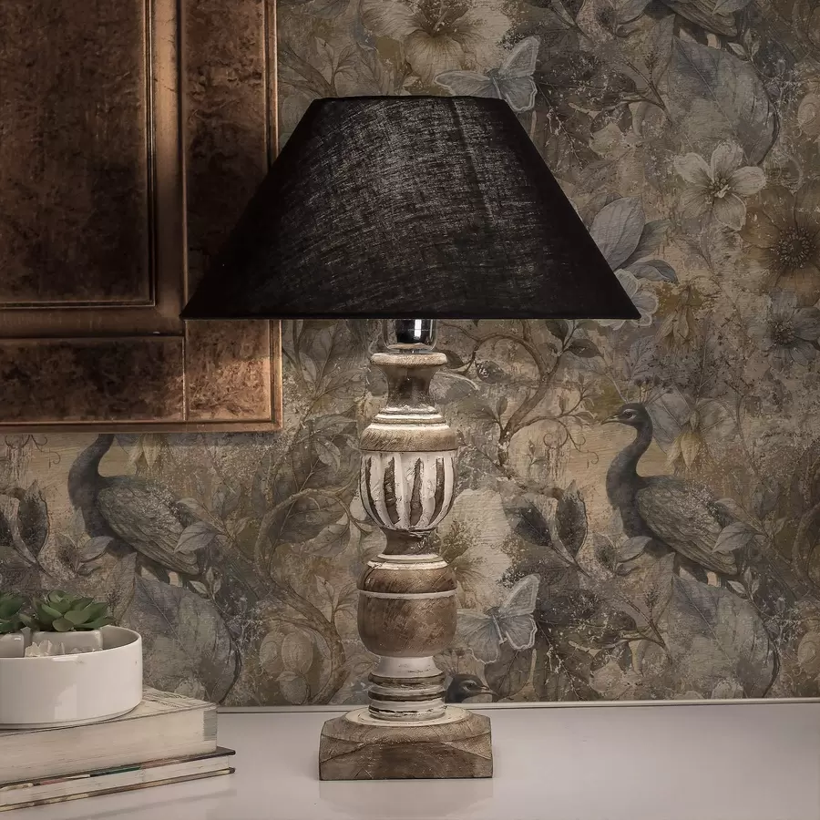 murales de pared Collage floral envejecido con pavos reales y mariposas a00897