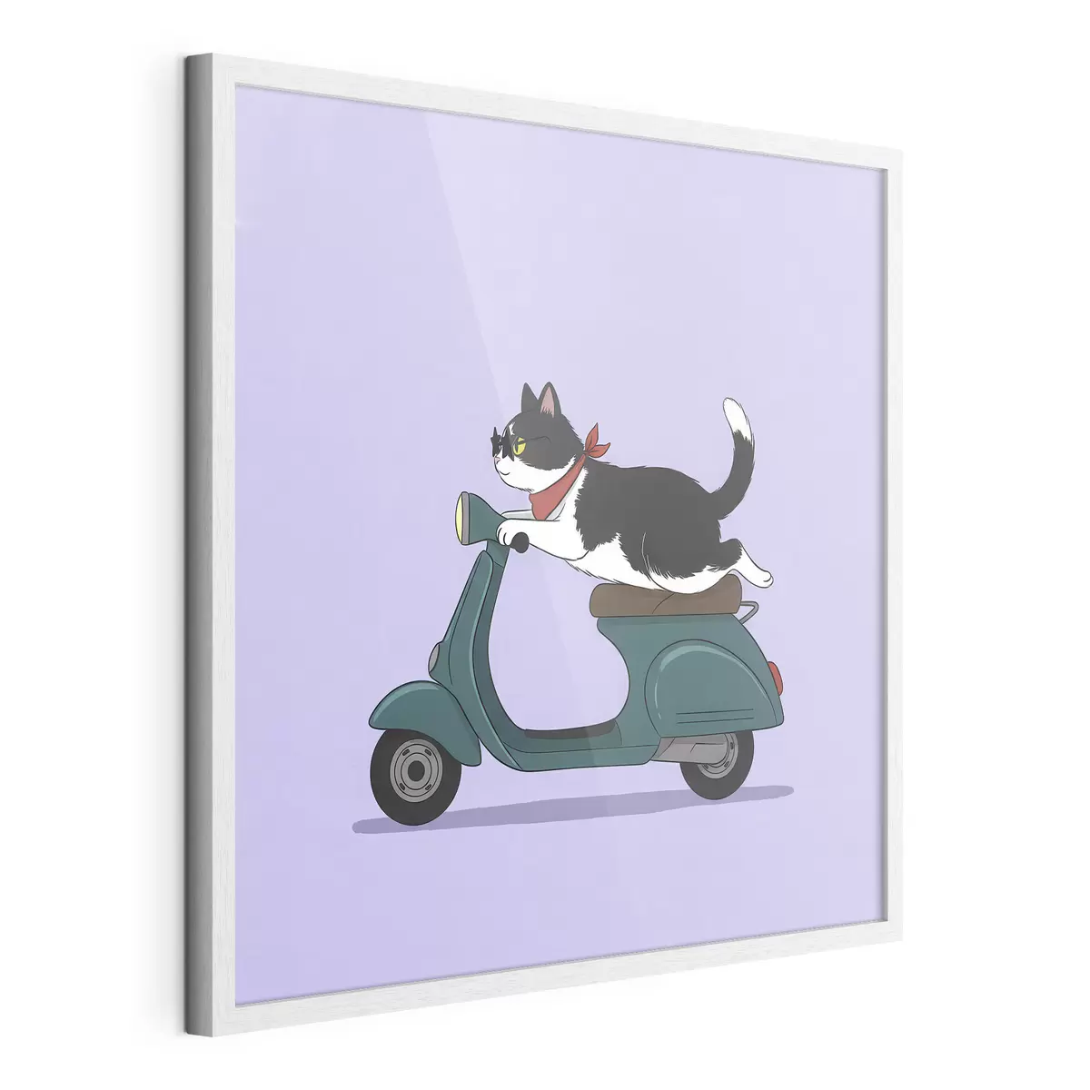 Poster Gato en una motocicleta f46847