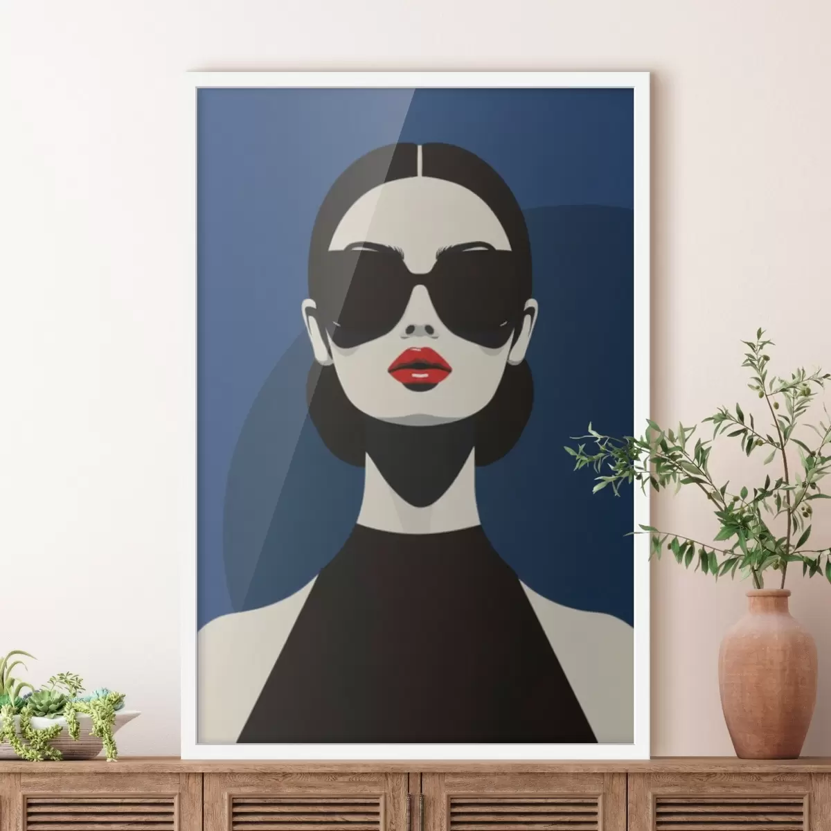 Poster Retrato de una chica con gafas f46855