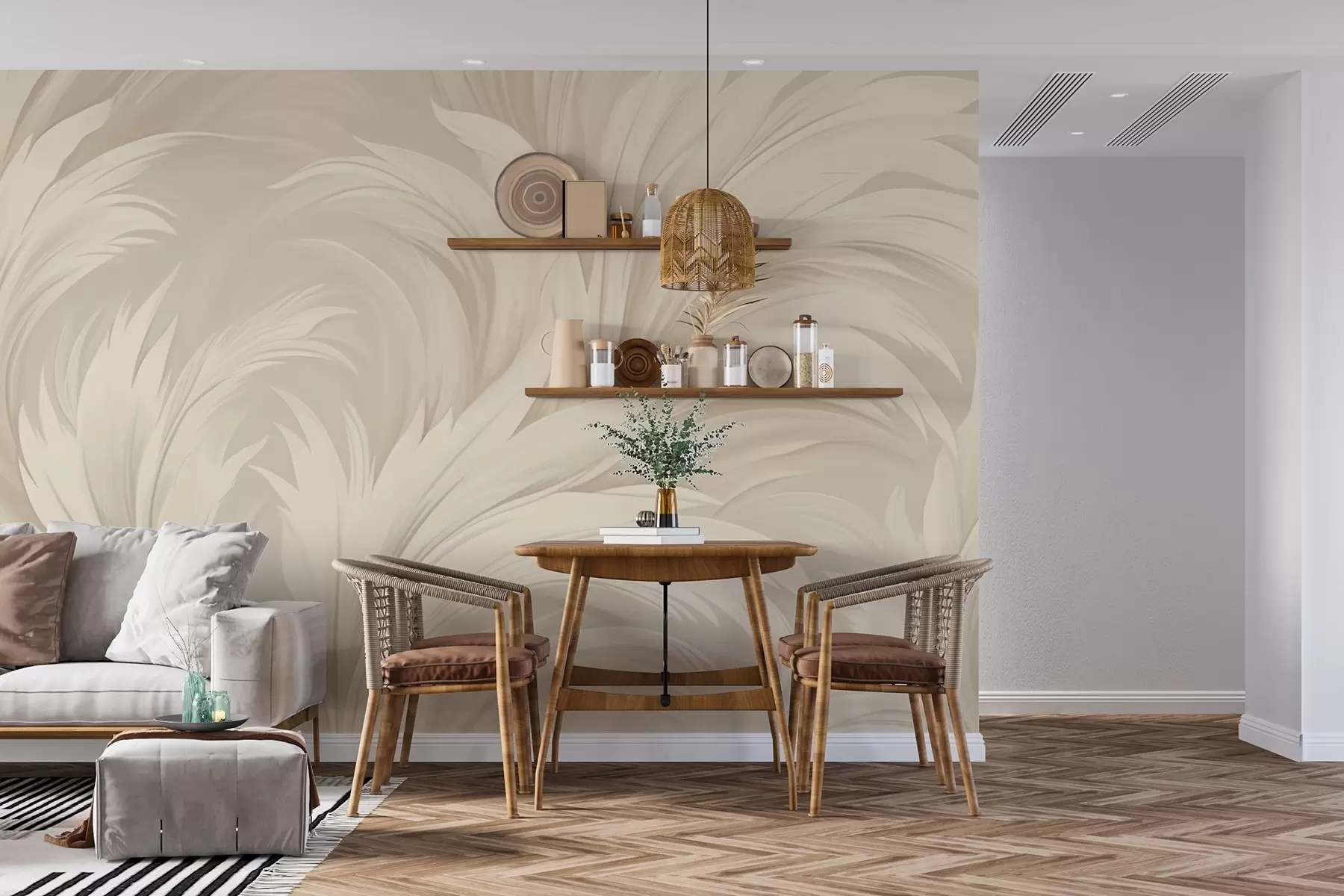 murales de pared Hojas abstractas w04987