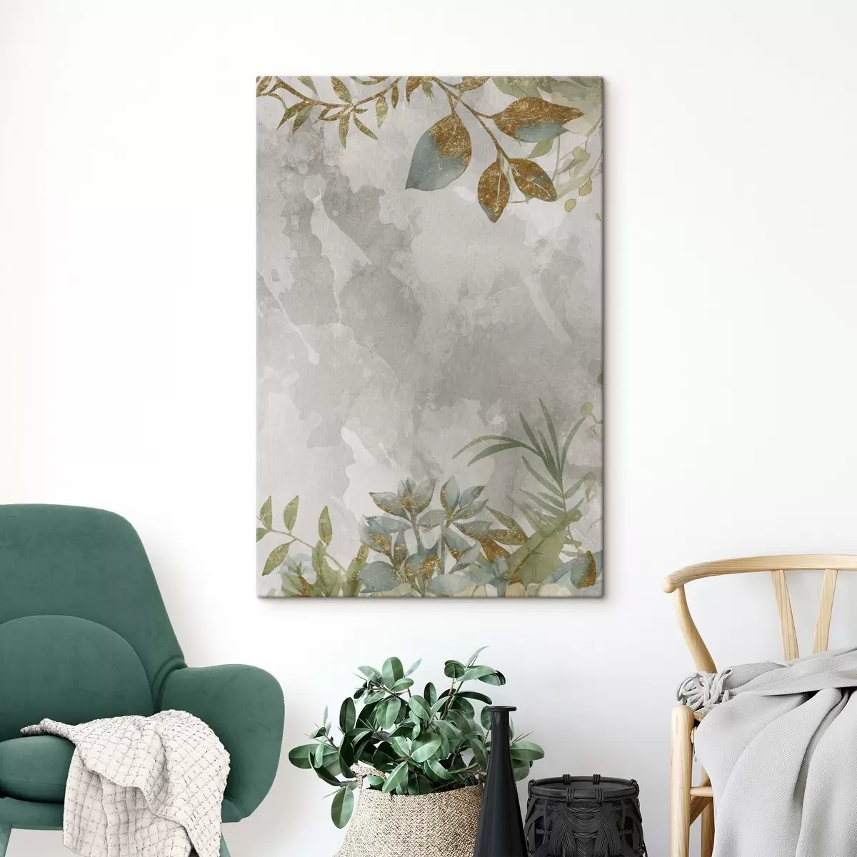 murales de pared Plantas sobre fondo claro s46894