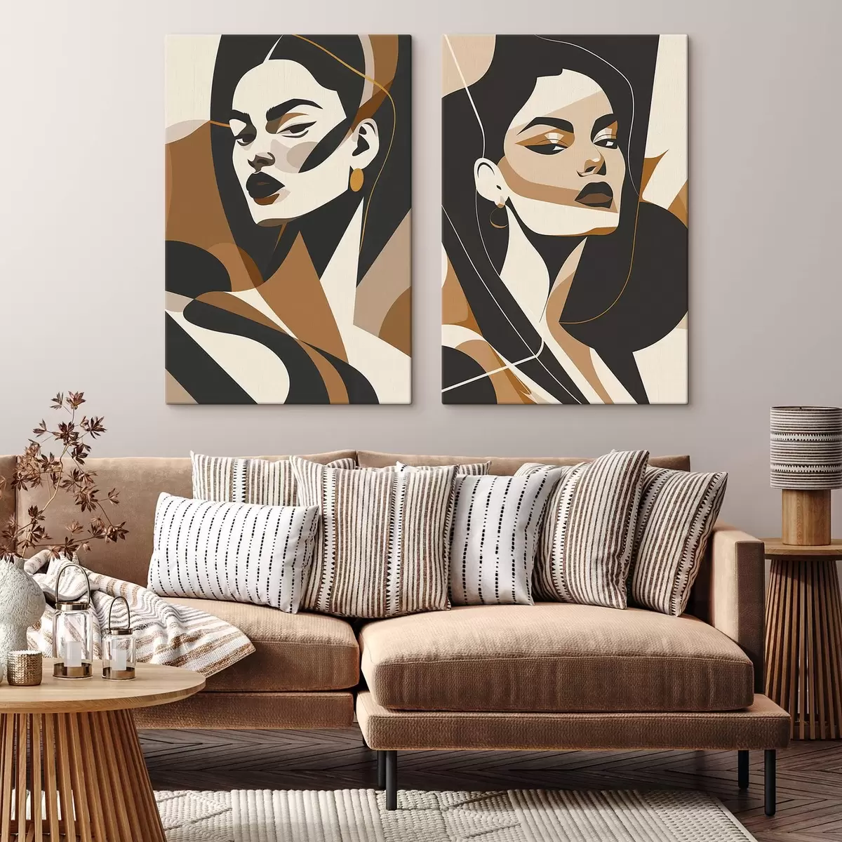 murales de pared Retratos abstractos de mujeres m01075