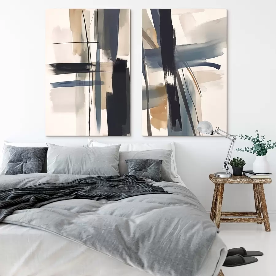 murales de pared Imitación de pinceladas abstractas m01076