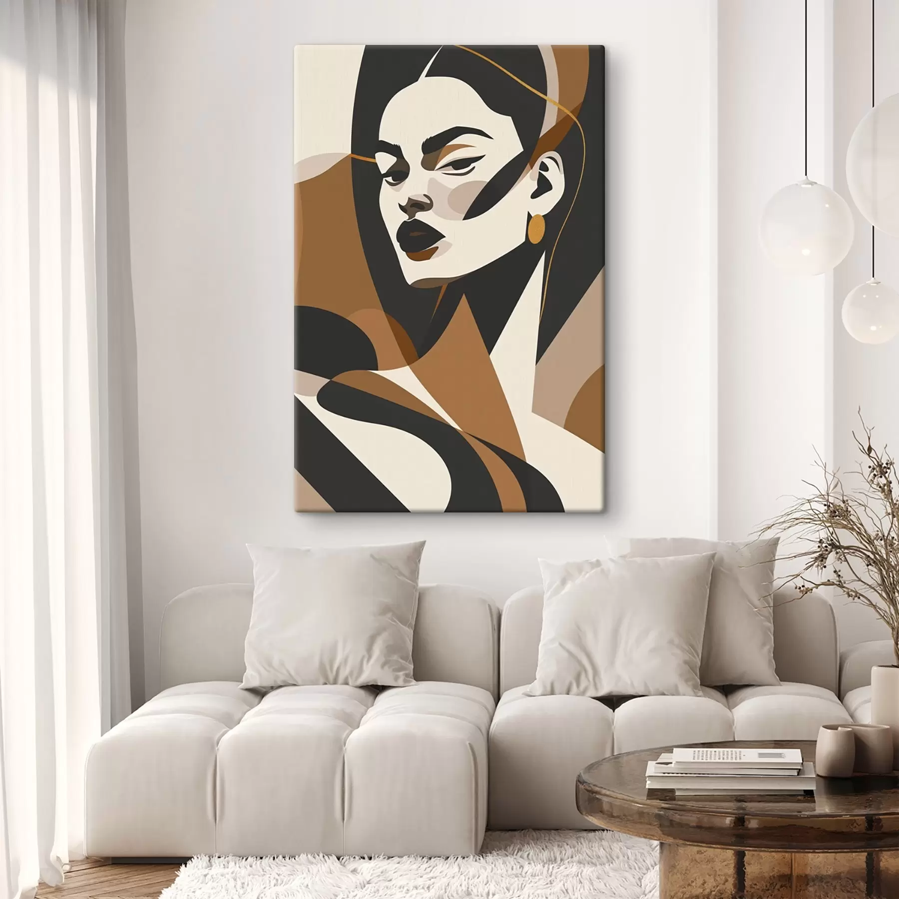 murales de pared Retrato abstracto de una mujer s46905