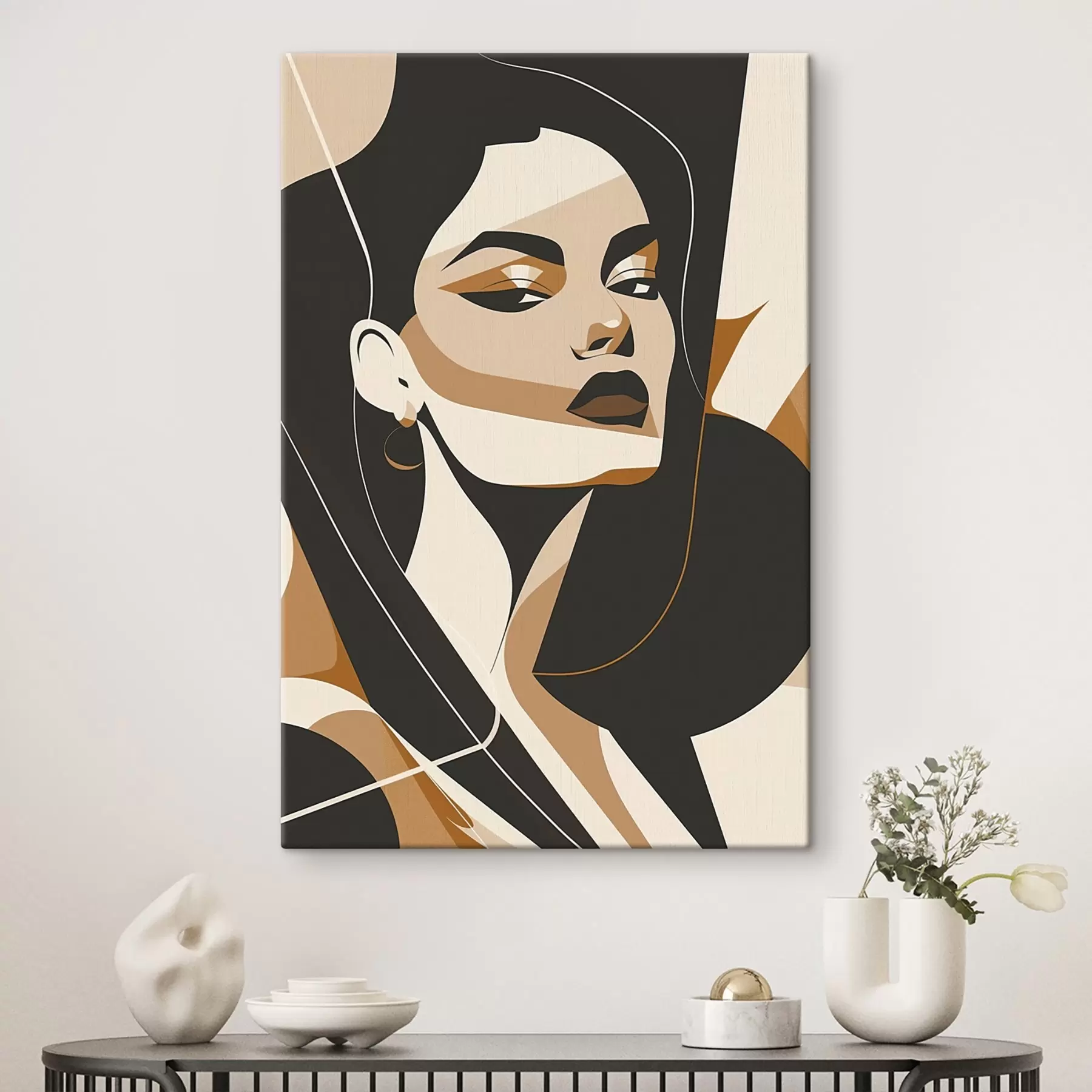 murales de pared Retrato abstracto de una mujer s46906