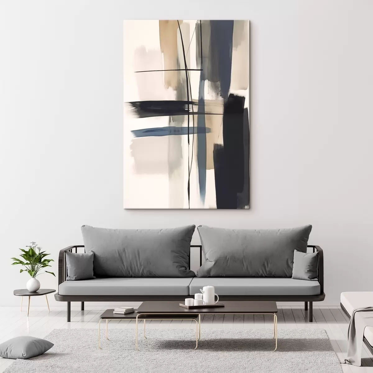 murales de pared Imitación de pinceladas abstractas s46907