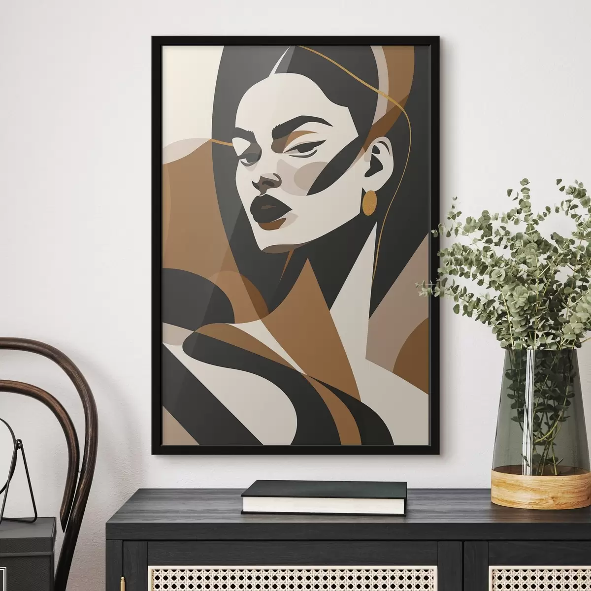 Poster Retrato abstracto de una mujer f46905