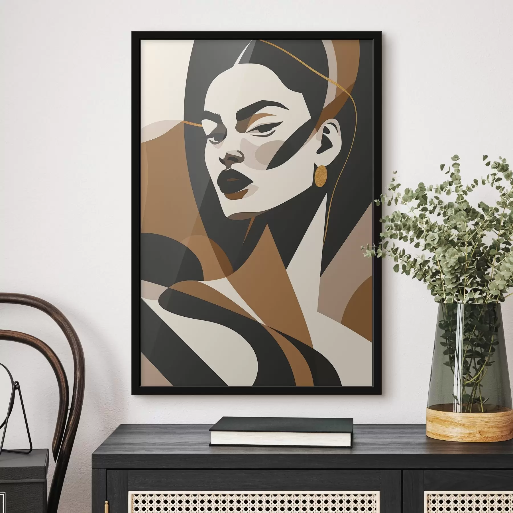 murales de pared Retrato abstracto de una mujer f46905