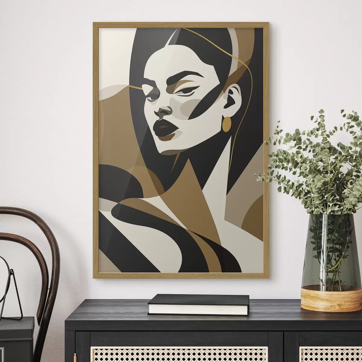 Poster Retrato abstracto de una mujer f46905