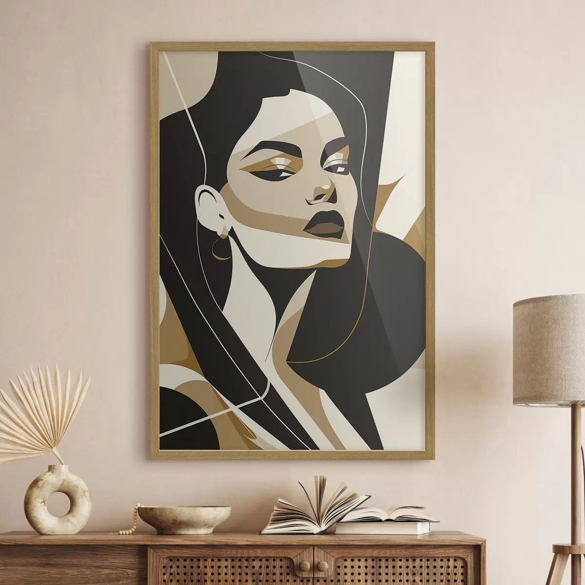 Poster Retrato abstracto de una mujer f46906