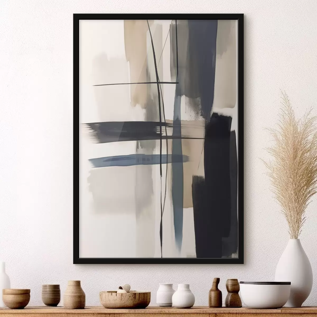 Poster Imitación de pinceladas abstractas f46907