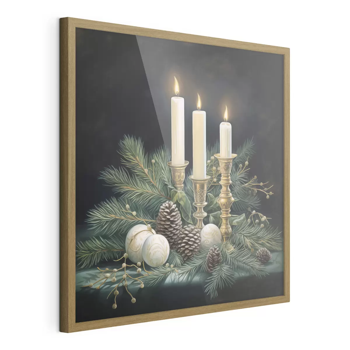 Poster Arreglo de Año Nuevo, abeto y velas f46963