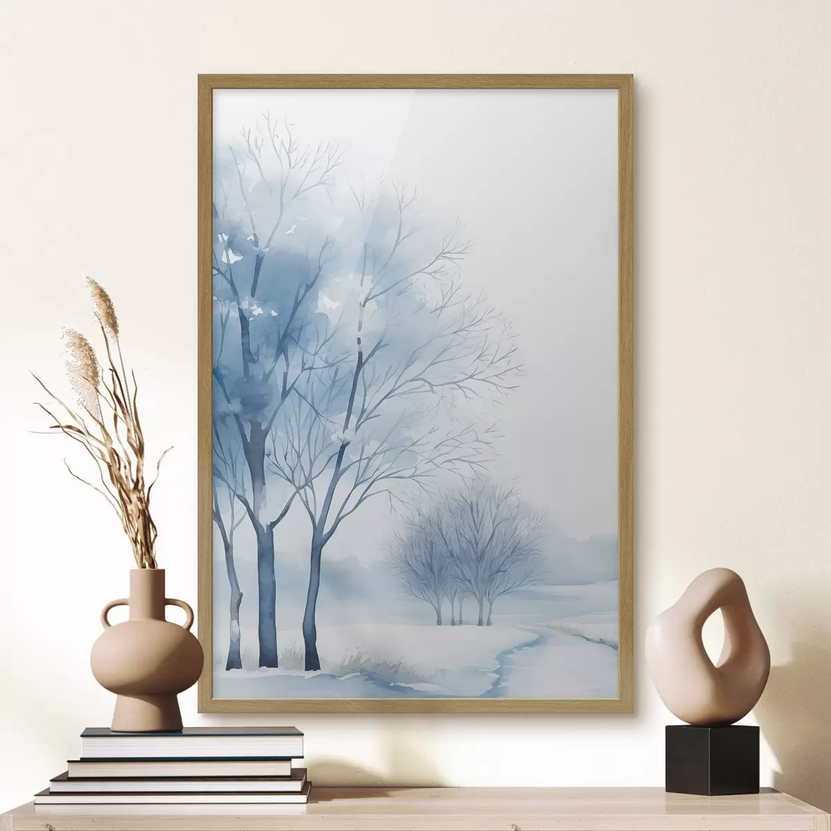 Poster Árboles cubiertos de nieve en el bosque f46965
