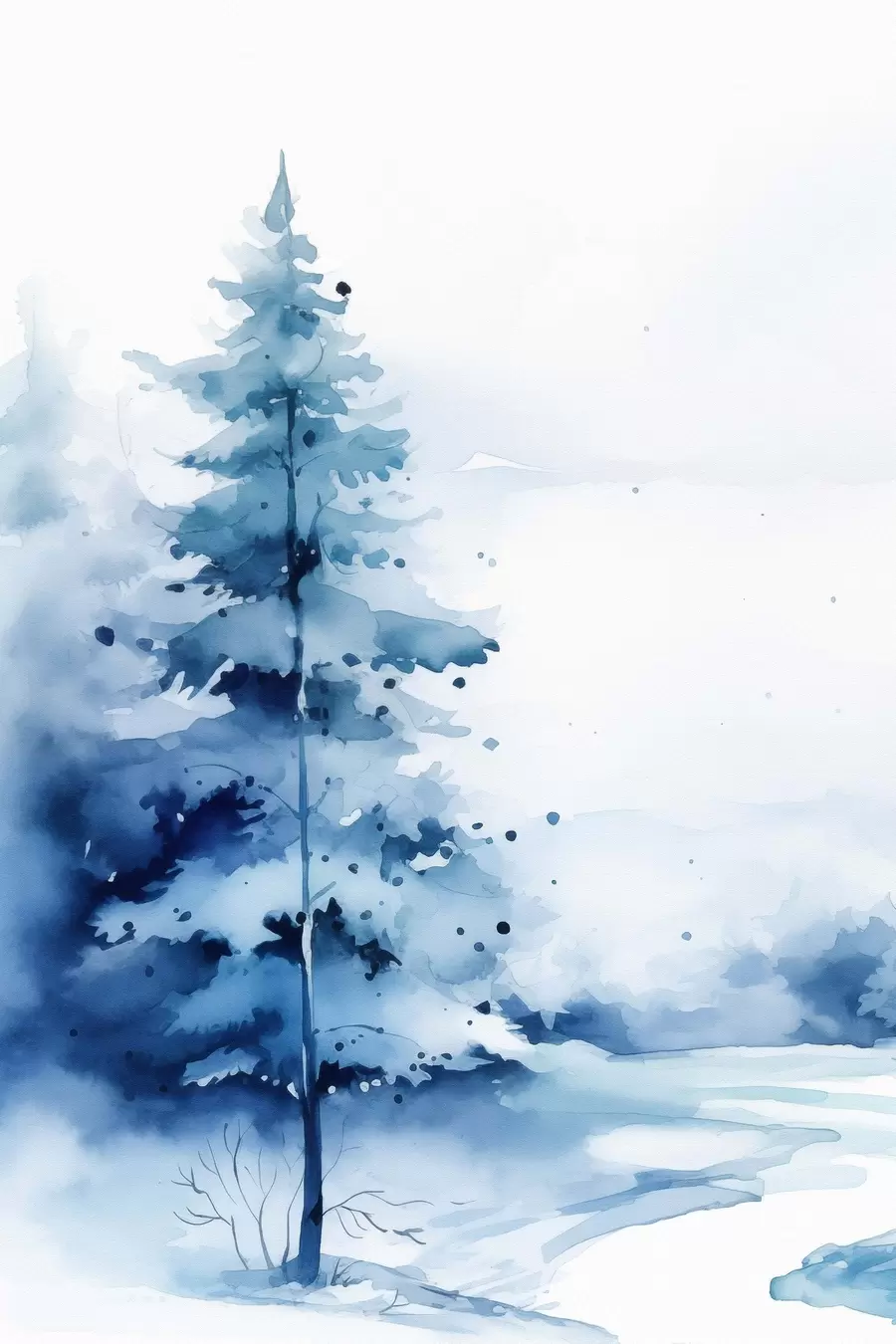 murales de pared Abeto en el bosque f46966