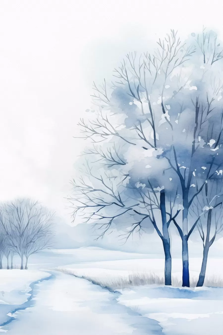 murales de pared Árboles en un jardín de invierno f46967