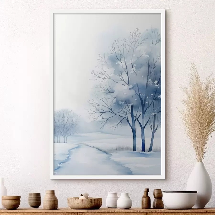 murales de pared Árboles en un jardín de invierno f46967