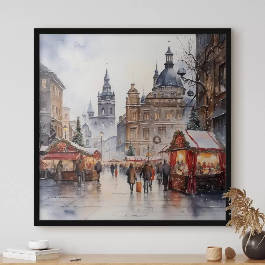 murales de pared Praga en invierno f46968