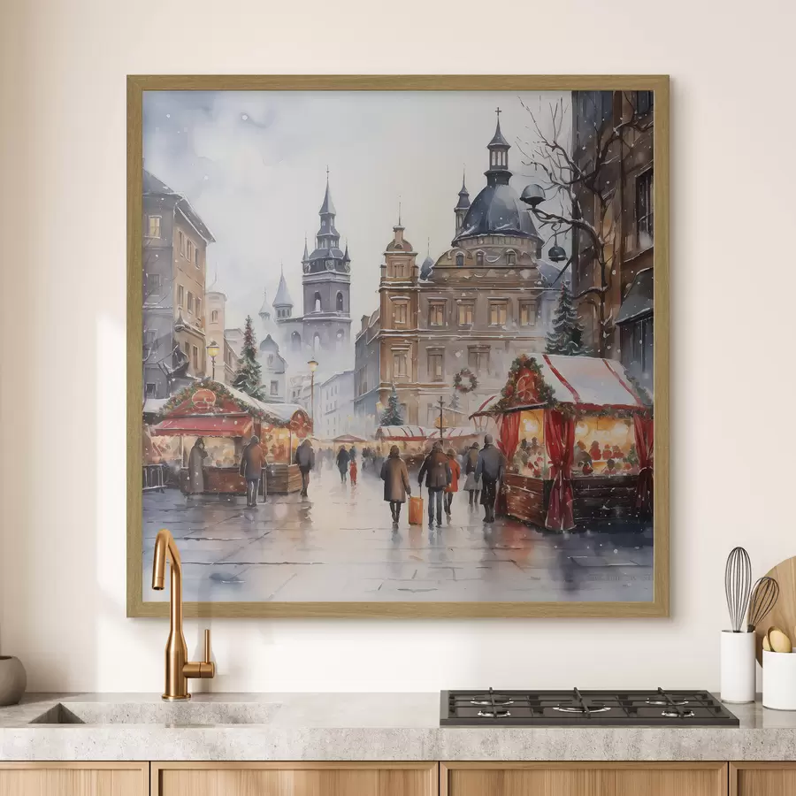 murales de pared Praga en invierno f46968