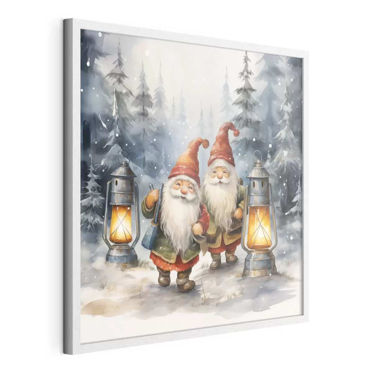 Poster Gnomos de Año Nuevo, imitación acuarela f46970