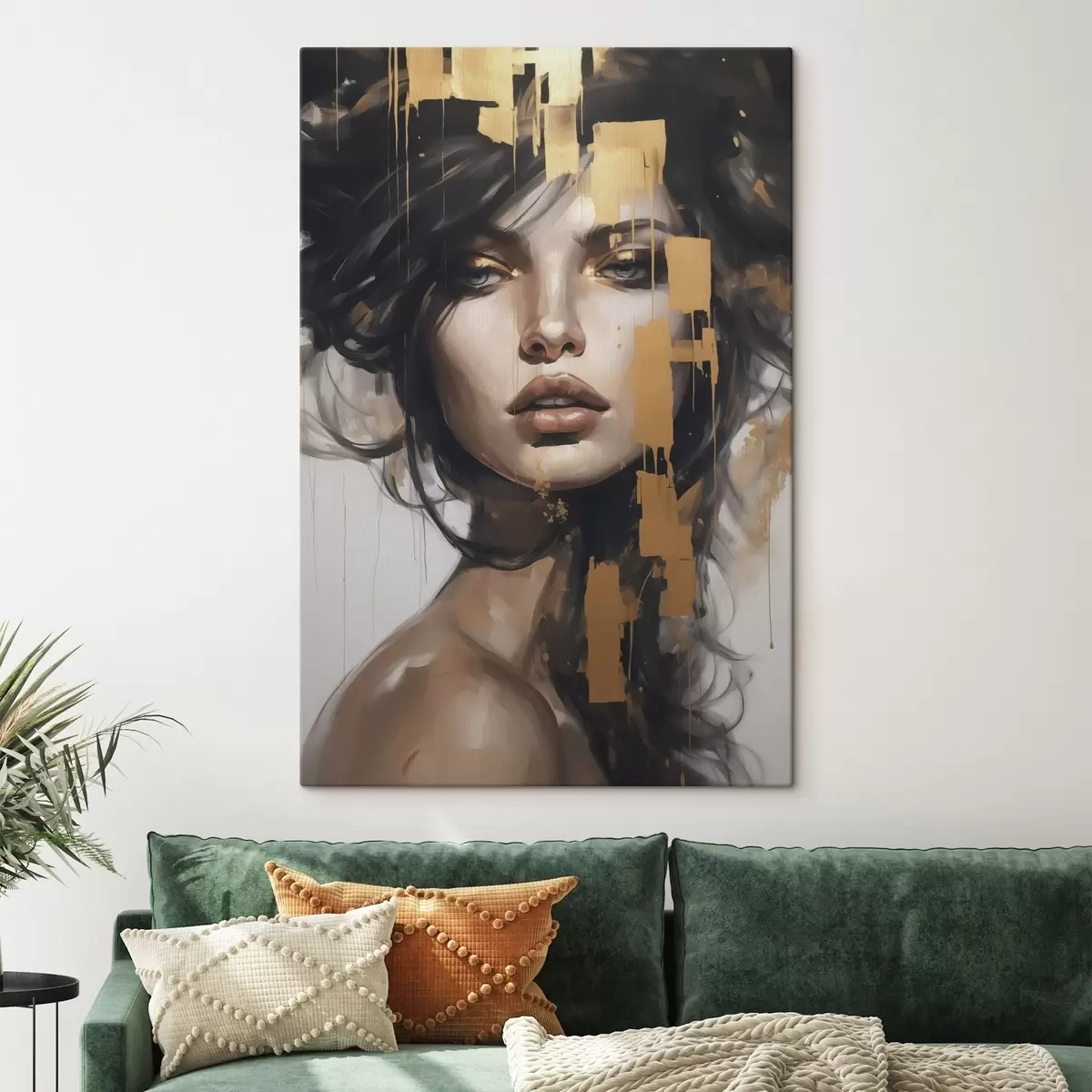 murales de pared Retrato abstracto de una niña s46919