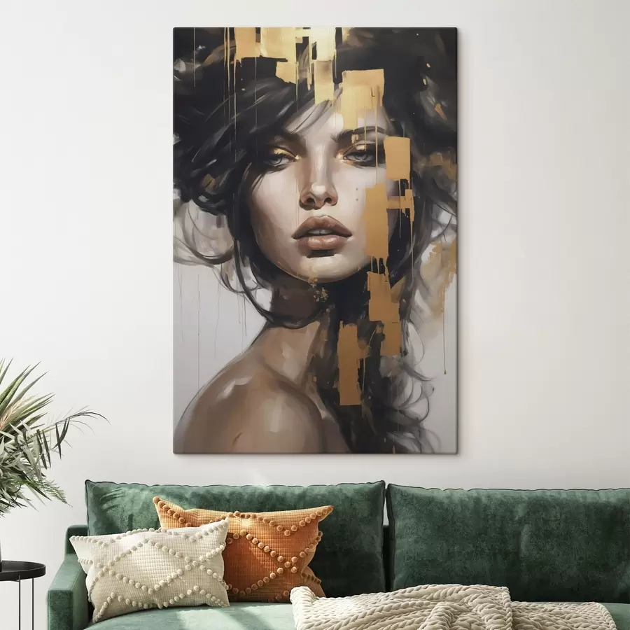 murales de pared Retrato abstracto de una niña s46919