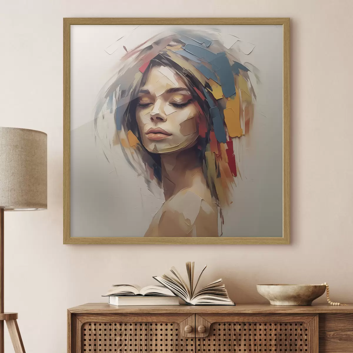 Poster Retrato abstracto de una mujer f46917