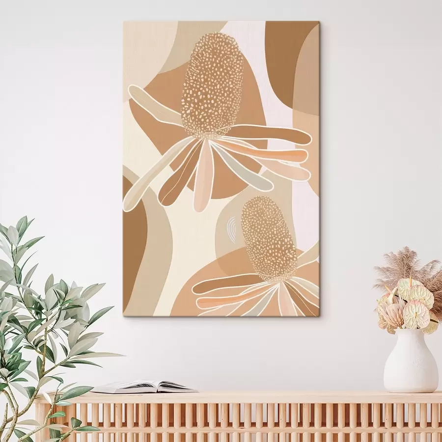 murales de pared Flores abstractas de protea s46992