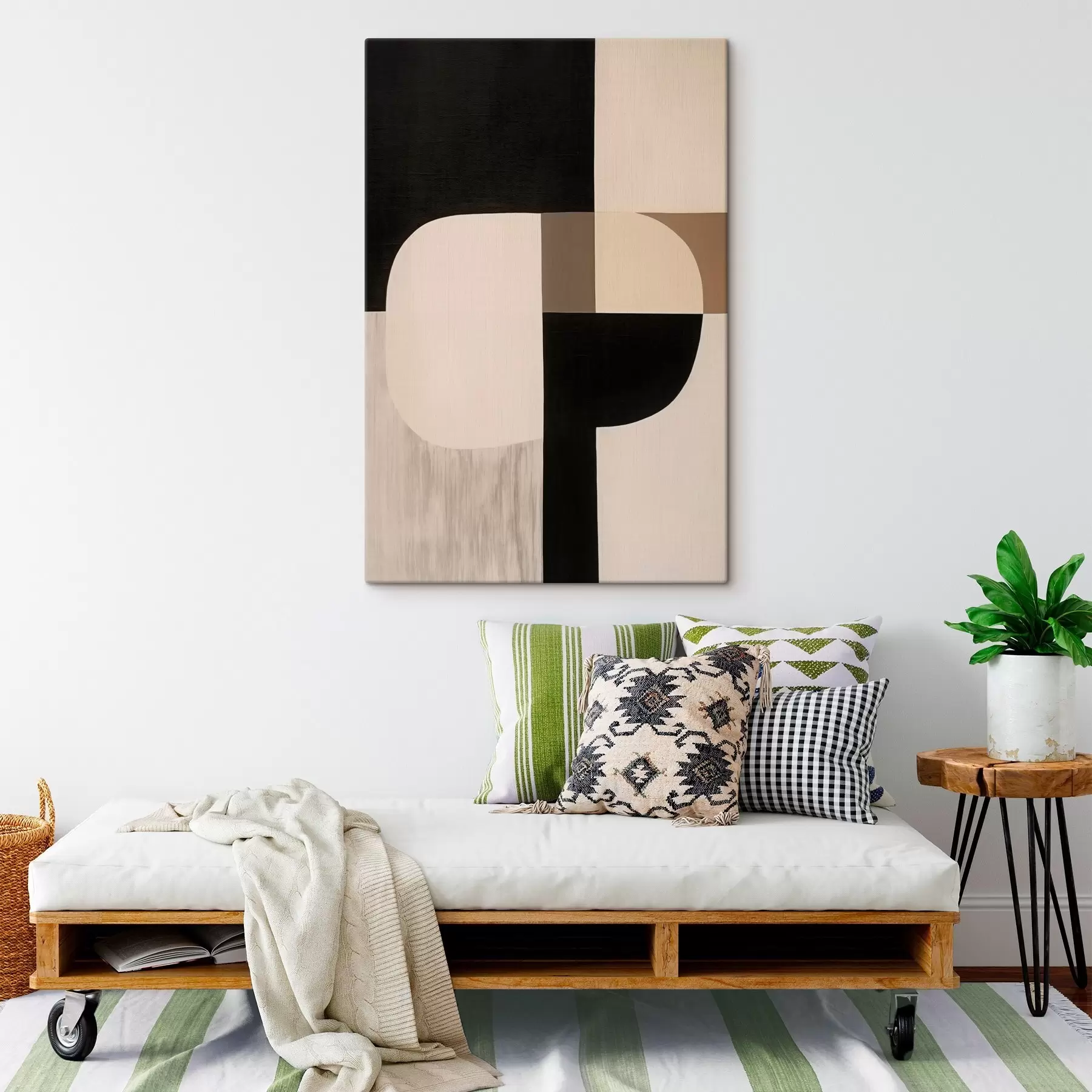 murales de pared Abstracción geométrica monocromática s46993