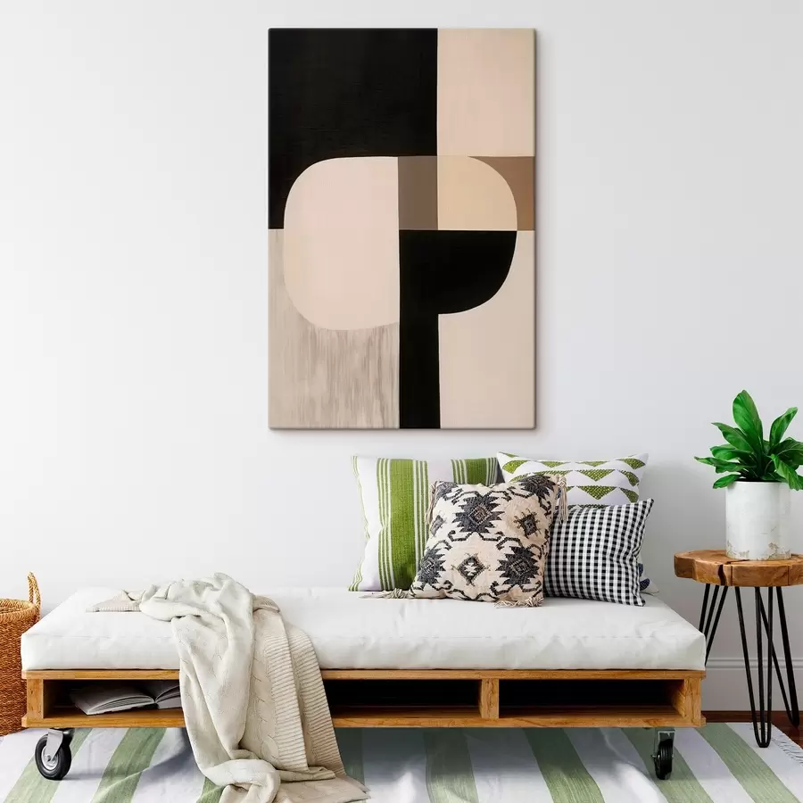 murales de pared Abstracción geométrica monocromática s46993