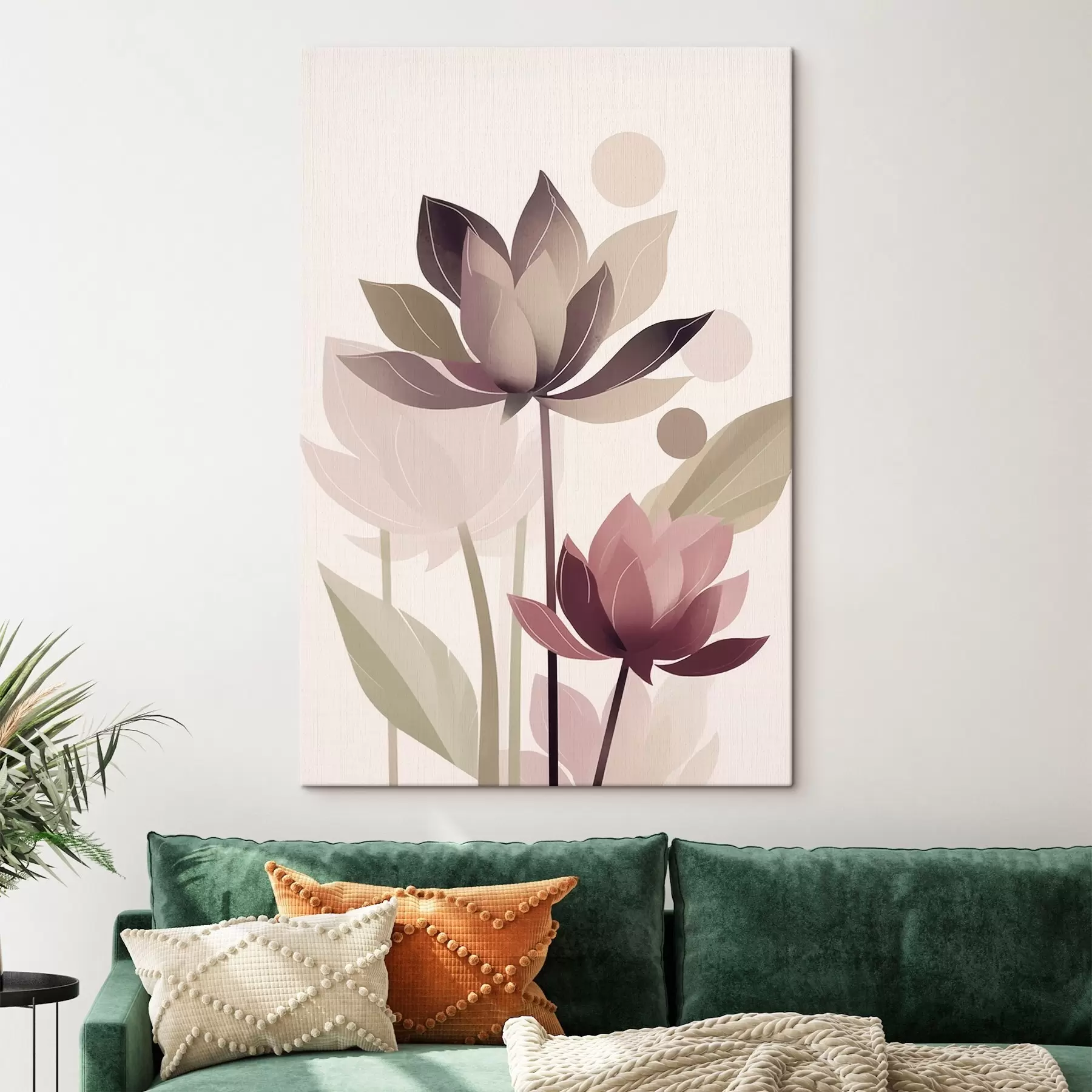 murales de pared Flores de loto abstractas s46999