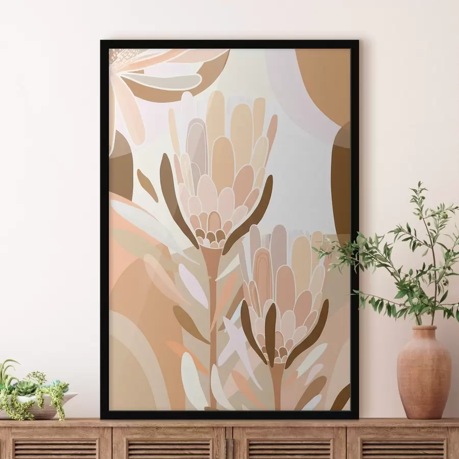 murales de pared flores abstractas f46991