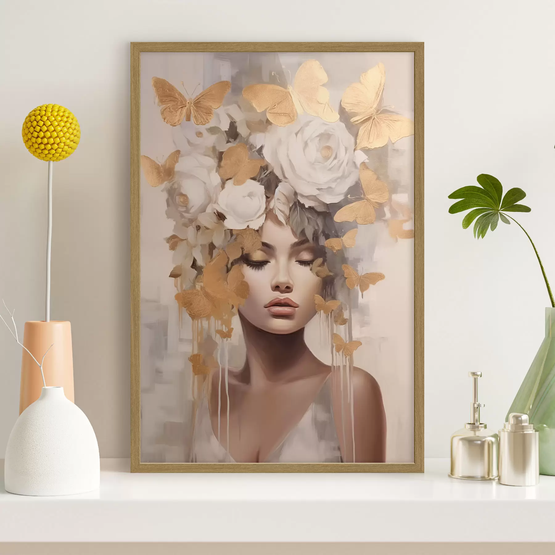 murales de pared Corona de mariposas f47005