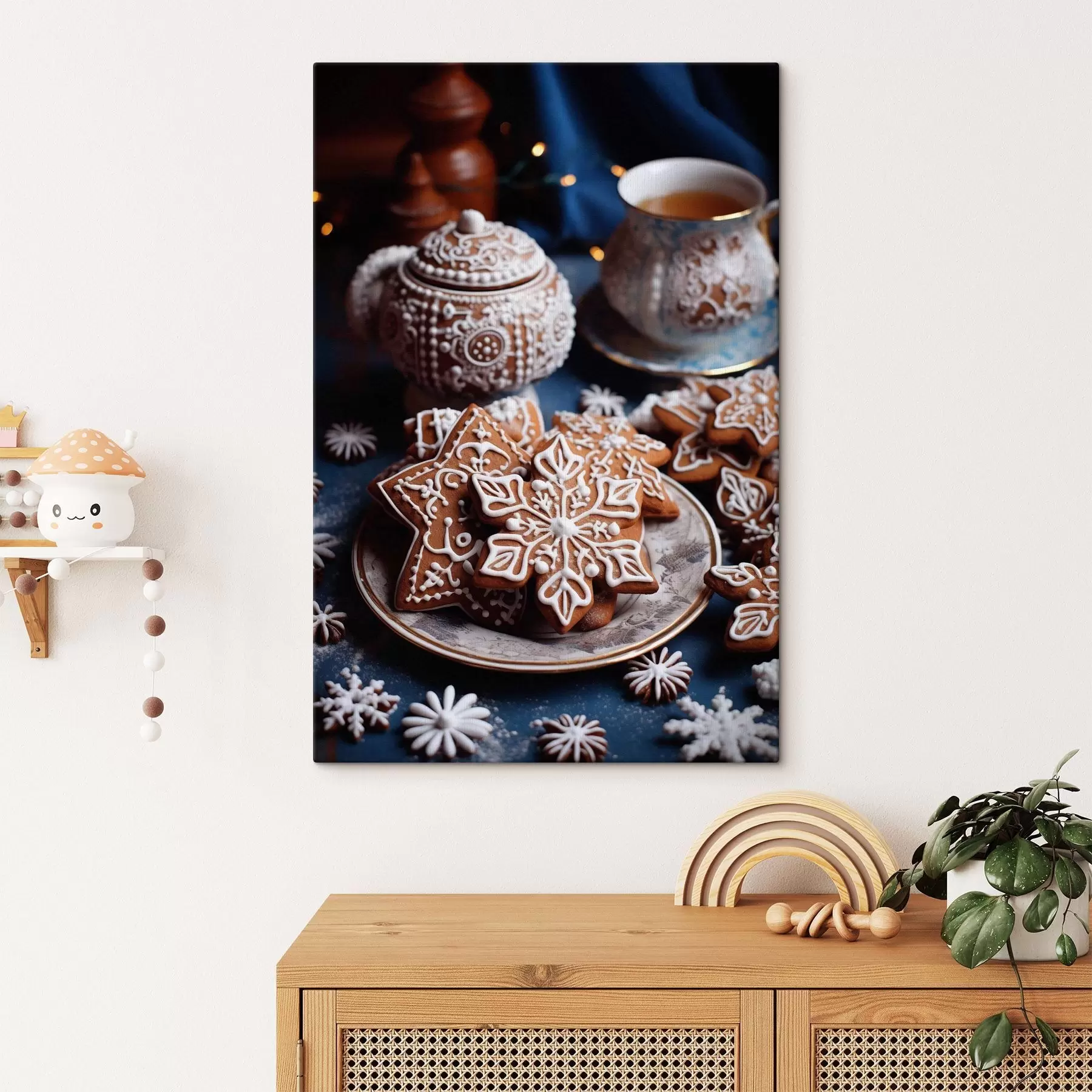 murales de pared Galletas de copos de nieve s46982