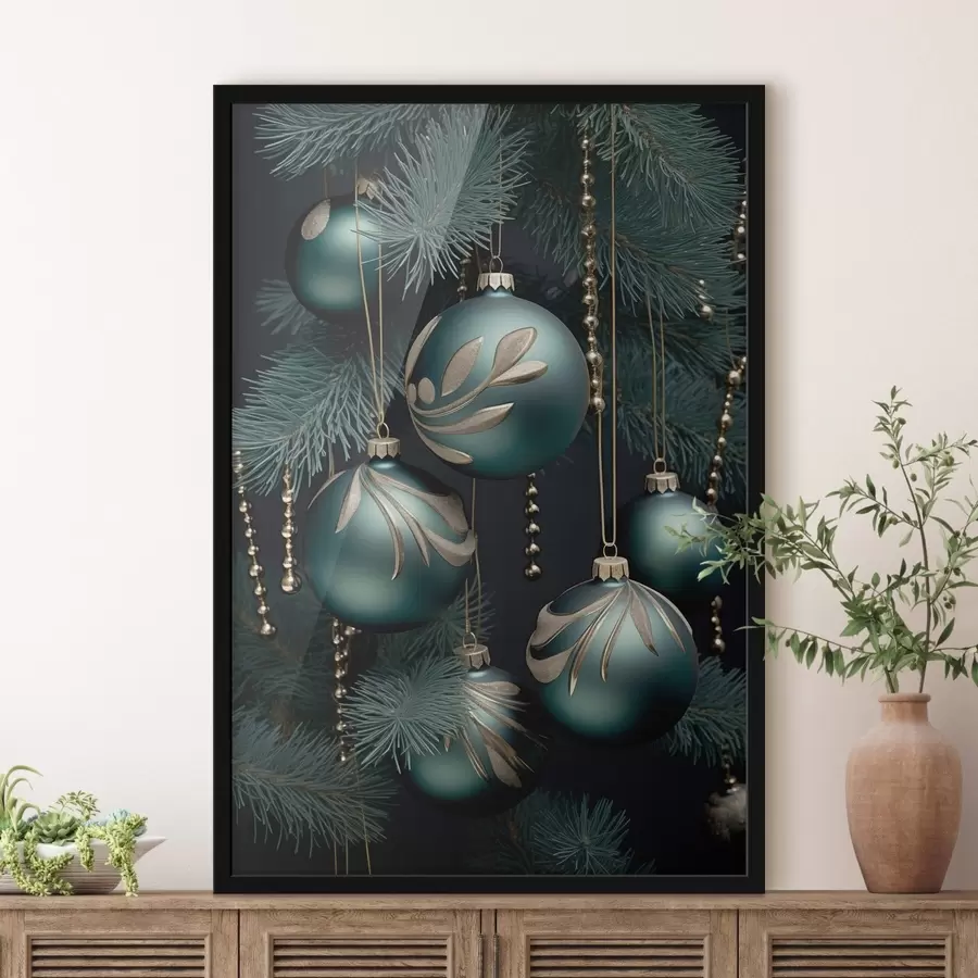 murales de pared Decoraciones de Año Nuevo en el árbol f46979