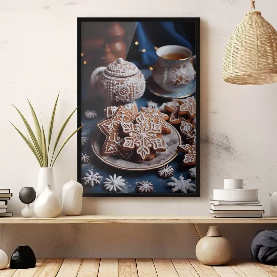 murales de pared Galletas de copos de nieve f46982