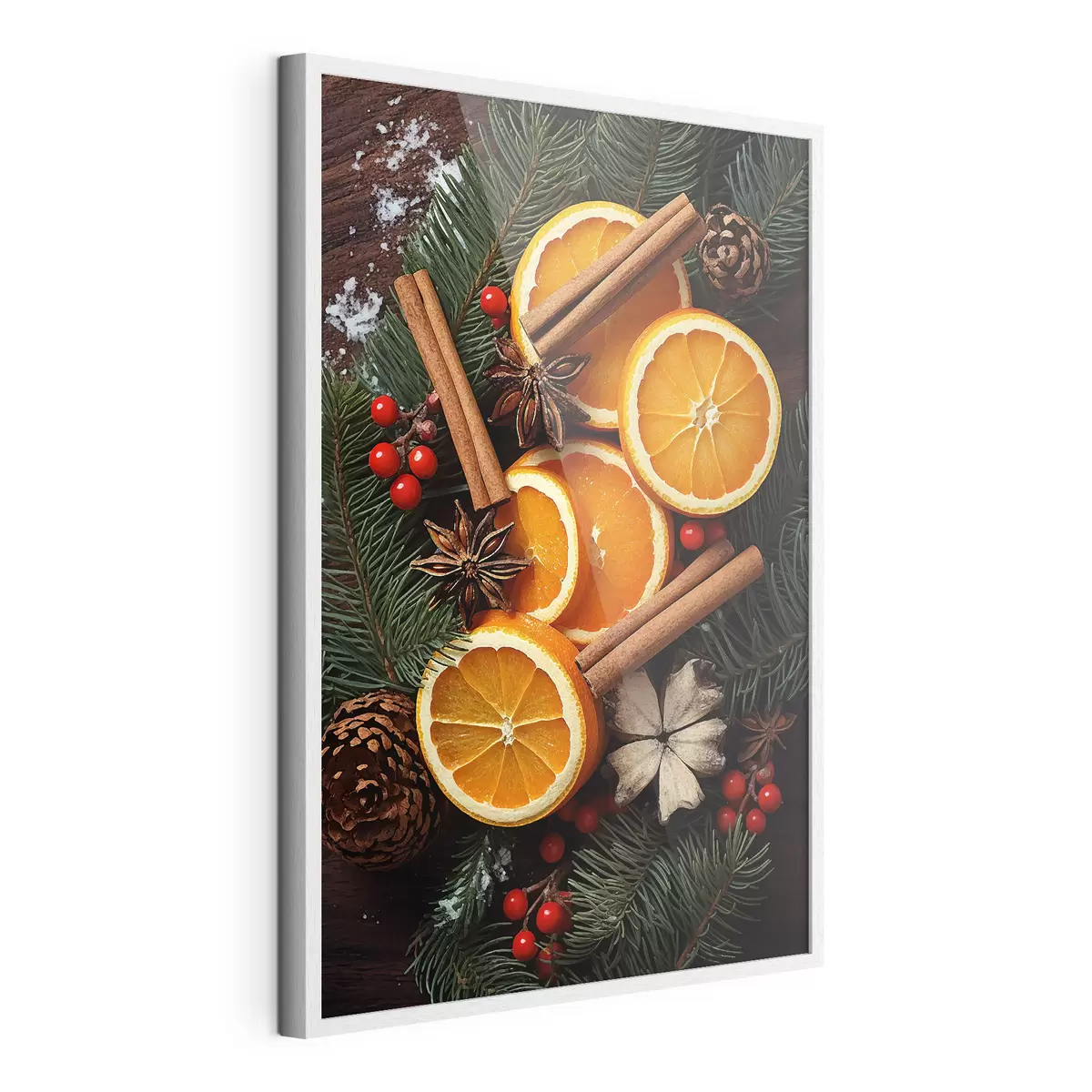 Poster Dibujo de frutas, naranja y canela f46986