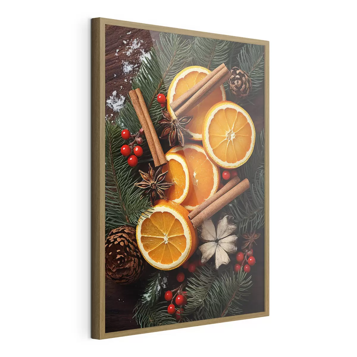 Poster Dibujo de frutas, naranja y canela f46986