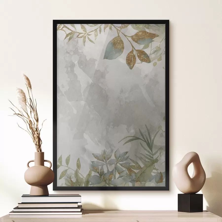 murales de pared Plantas sobre fondo claro f46894