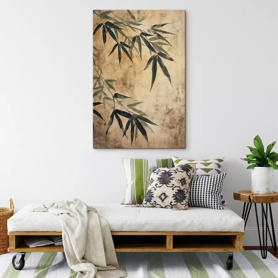 murales de pared Hojas de bambú s47048