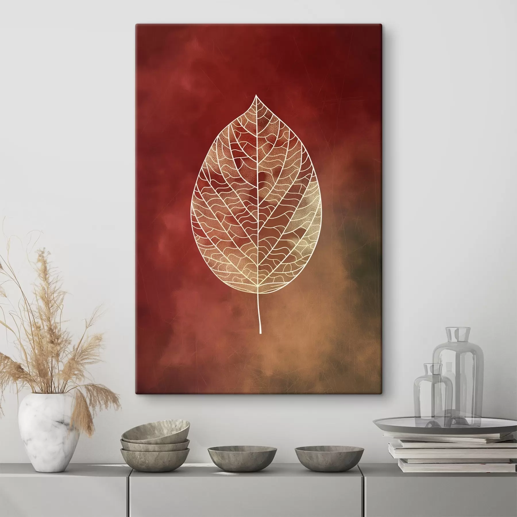 murales de pared Hojas de diferentes colores s47052