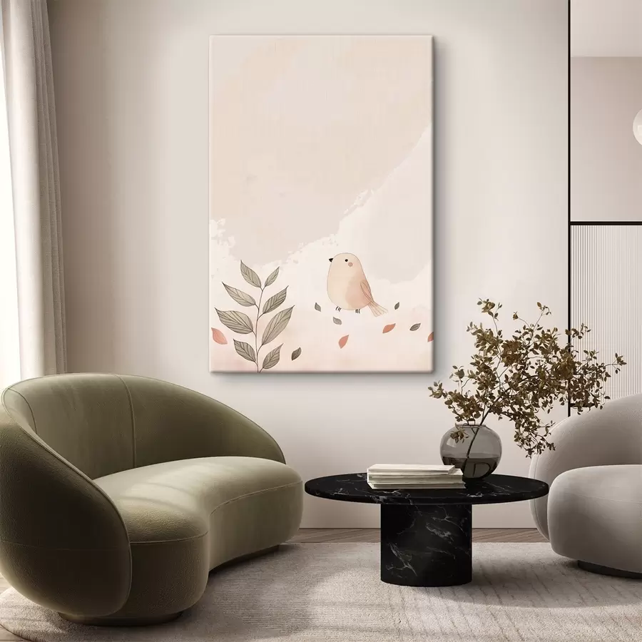 murales de pared Pájaro y hojas s47063