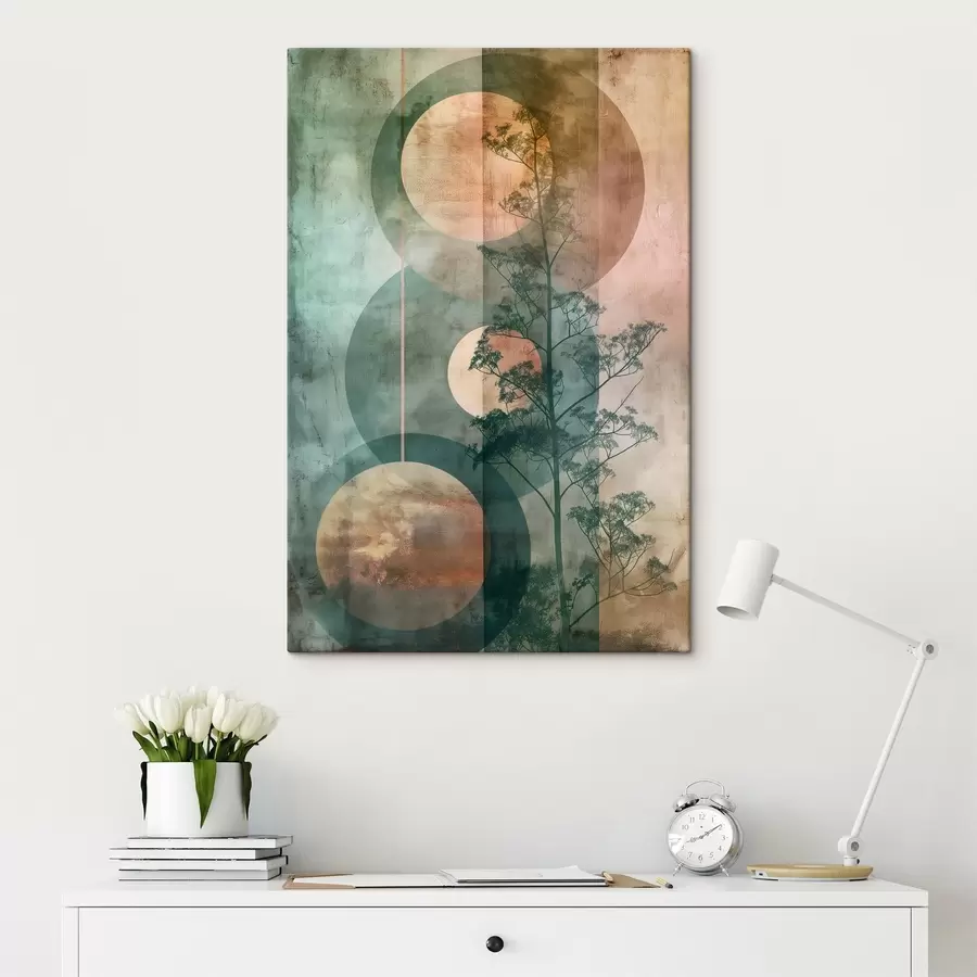 murales de pared Abstracción y hojas s47072