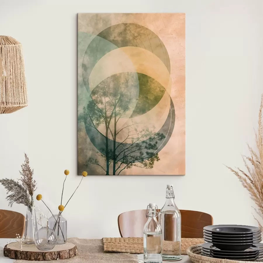 murales de pared Círculos y hojas s47073