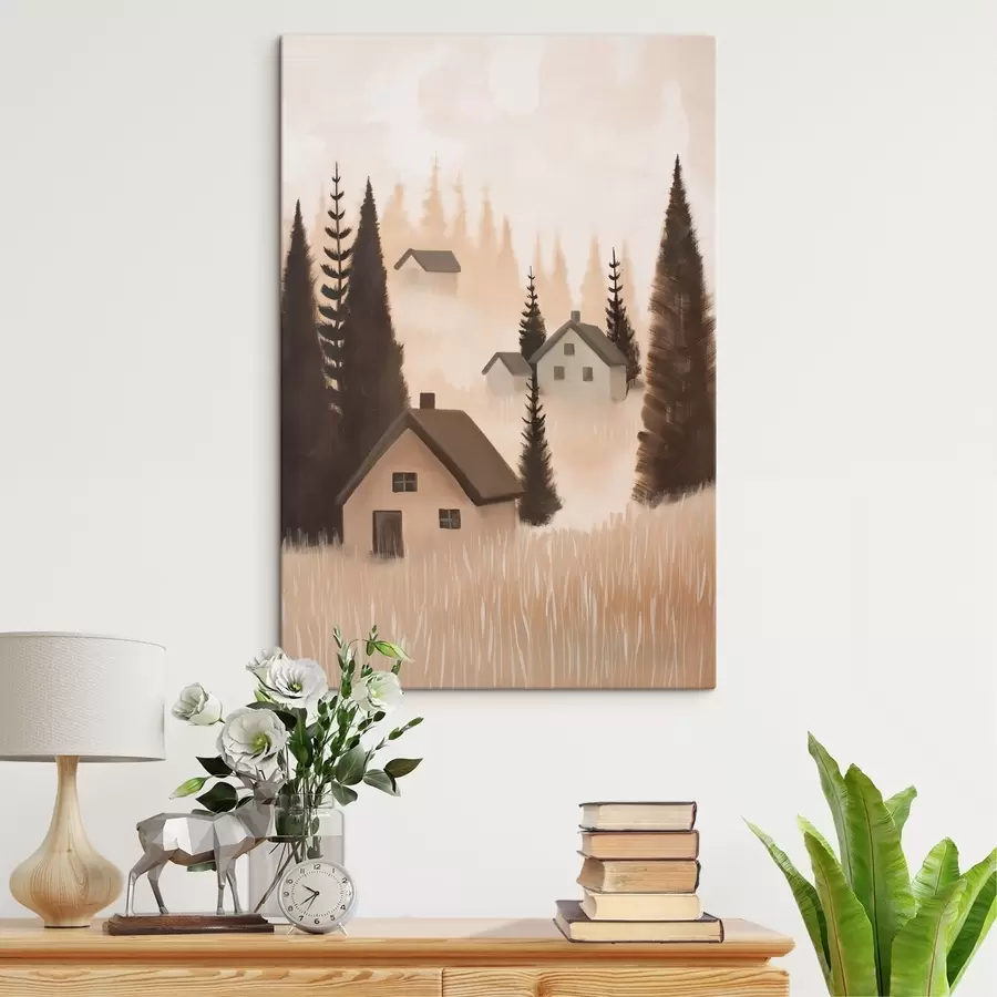 murales de pared Casas en el bosque s47076