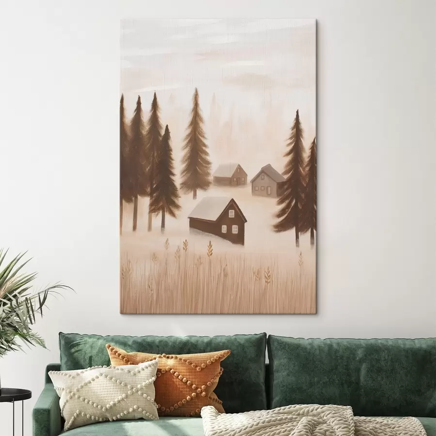 murales de pared Casas en el bosque s47077