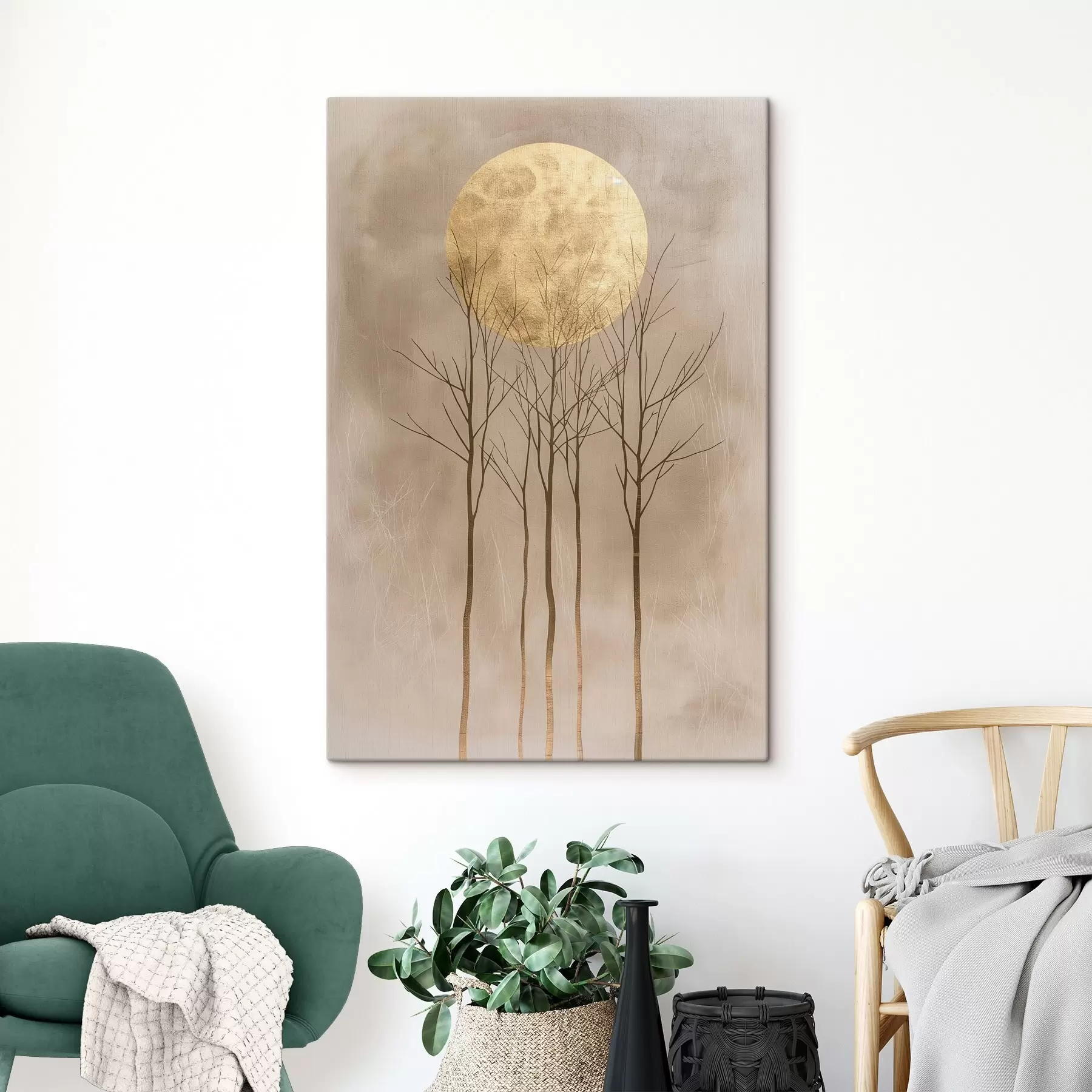murales de pared Árboles y un círculo s47083