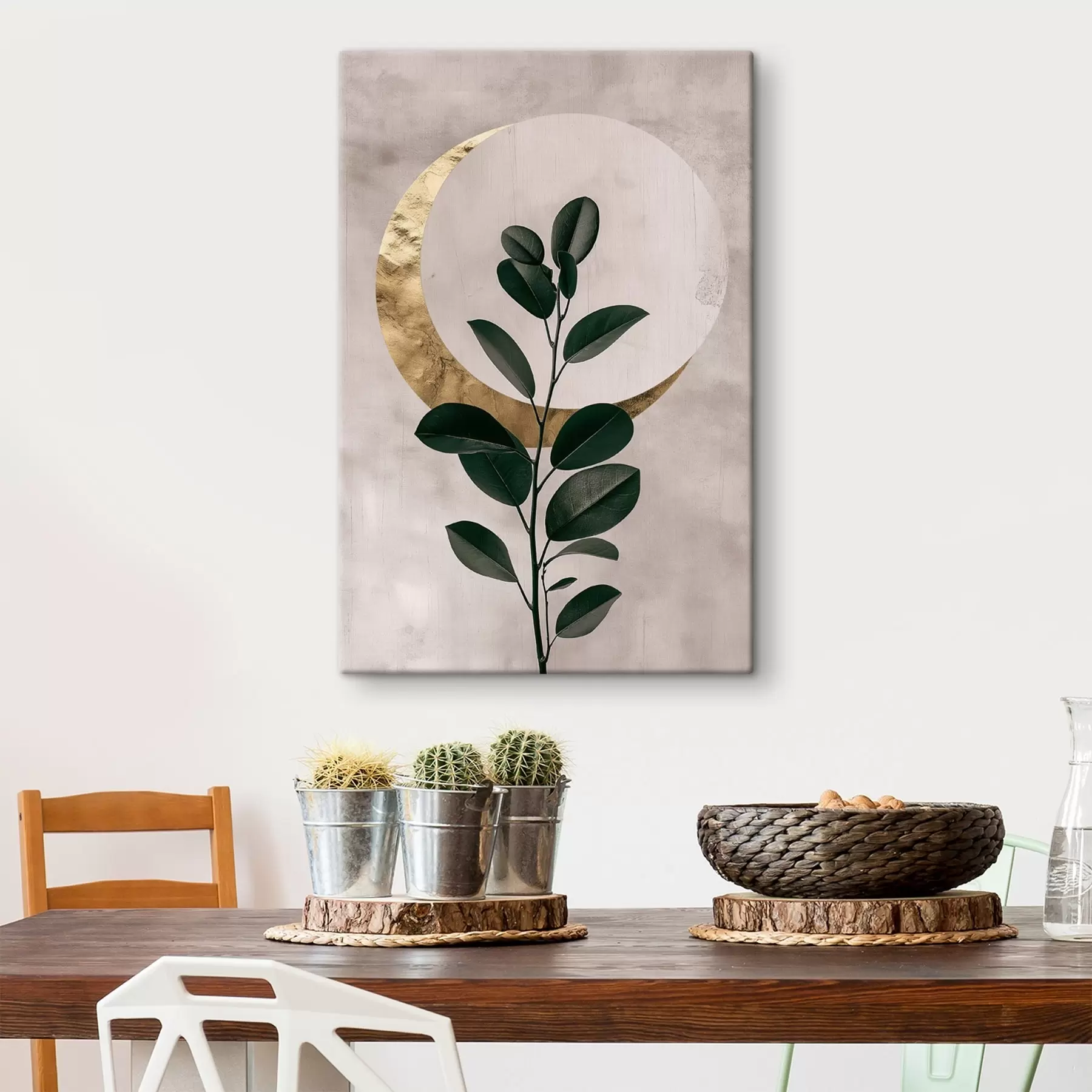 murales de pared Hojas y media luna s47085